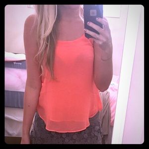 Coral detailed back tank top